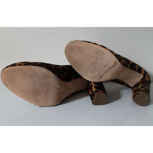 JCrew Collection Etta Calf Hair Pumps Size US 9.5 Hazelnut Leopard - Picture 9 of 10